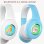 Kinsi ZW-050 Auriculares Inalámbricos Bluetooth Infantiles Luz Led de Colores Negros