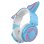 Kinsi YK-069 Auriculares Inalámbricos Gaming con Orejas de Zorro Brillantes Azules