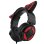 Kinsi YK-069 Auriculares Inalámbricos Gaming con Orejas de Zorro Brillantes Negros