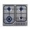 Jocel JP4GI008923 Placa a Gas 4 Quemadores Acero Inoxidable
