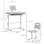Homcom Juego de Escritorio y Silla Niños con Altura Ajustable y Mesa Inclinable