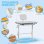 Homcom Juego de Escritorio y Silla Niños con Altura Ajustable y Mesa Inclinable