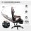 Vinsetto Silla Gaming de Cuero Pu con Altura Ajustable Negro