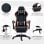 Vinsetto Silla Gaming de Cuero Pu con Altura Ajustable Negro