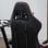 Vinsetto Silla Gaming de Cuero Pu con Altura Ajustable Negro