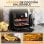 Homcom Freidora de Aire 3 en 1 con 8 Programas con Ventana 12L 1800W Negro