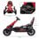 Homcom Go Kart Coche Eléctrico para Niños de 3 a 8 Años 100x58x58,5cm Rojo