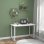 Homcom Mesa De Escritorio Moderna Con Marco De Acero 120x60x76 Cm Blanco