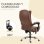 Vinsetto Silla de Oficina con Masaje con 6 Puntos de Masaje Reclinable Marrón