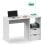 Briebe Bri-1005 Bureau d'ordinateur avec tiroirs 76x115x50cm Blanc