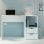 Briebe Bri-1005 Bureau d'ordinateur avec tiroirs 76x115x50cm Blanc