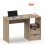Briebe bri-6005 Mesa de Ordenador 2 Cajones 76x115x50cm + Estantería prakt Roble