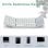 Kinsi B03 Teclado Bluetooth Tríptico Plegable Delgado Plata Qwerty USA