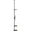 Kimex Supporto da Pavimento a Soffitto con Altezza Regolabile 200-260 Cm per Schermi 32-65" Max 40Kg