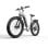 Shengmilo MX06 Bicicleta Eléctrica 500W 48V 17.5Ah Autonomía 60Km con Pantalla LCD Blanca