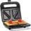 Aigostar Sandwichera para 2 Sandwiches con Revestimiento Antiadherente 750W Negro