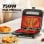 Aigostar Sandwichera para 2 Sandwiches con Revestimiento Antiadherente 750W Negro