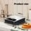 Aigostar Sandwichera para 2 Sandwiches con Revestimiento Antiadherente 750W Negro