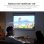 Homcom Pantalla de Proyector Eléctrica 120 Pulgadas 244x183 Cm Blanco