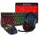 Kinsi TF800 Pack Gaming Teclado + Ratón + Auriculares + Alfombrilla Qwerty USA