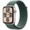 Apple Watch SE GPS NFC 44mm OLED Alluminio Bianco Stella Correa Verde Lago S/M Resistente all’Acqua 50m
