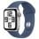Apple Watch SE GPS + Cellular Boîtier en aluminium argenté de 40 mm avec bracelet sport en denim - S/M