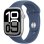 Apple Watch Series 10 GPS 46mm Caja Aluminio Plata con Correa Deportiva Azul Denim S/M
