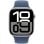 Apple Watch Series 10 GPS 46mm OLED Aluminium Argent Bracelet Bleu S/M Étanche IP6X Pulsomètre