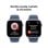 Apple Watch Series 10 GPS 46mm Caja Aluminio Plata con Correa Deportiva Azul Denim S/M