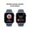 Apple Watch Series 10 GPS 46mm OLED Aluminium Argent Bracelet Bleu M/L Étanche IP6X ECG SpO2