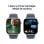 Apple Watch Series 10 GPS 46 mm silbernes Aluminiumgehäuse mit Denim-Sportarmband – M/L