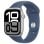 Apple Watch Series 10 GPS + Cellular 46mm OLED Aluminium Argent Bracelet Bleu M/L Étanche IP6X ECG SpO2