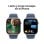 Apple Watch Series 10 GPS + Cellular 46mm OLED Aluminium Argent Bracelet Bleu M/L Étanche IP6X ECG SpO2