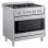 Vitrokitchen ST9060IB Cocina a Gas Butano 5 Fuegos con Horno Eléctrico 90cm