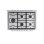 Vitrokitchen ST9060IB Cocina a Gas Butano 5 Fuegos con Horno Eléctrico 90cm