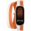 Bracelet en cuir bicolore blanc/orange Xiaomi pour Xiaomi Smart Band 9