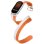 Bracelet en cuir bicolore blanc/orange Xiaomi pour Xiaomi Smart Band 9