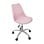 Silla de escritorio Adec Enjoy base metálica altura regulable blanco rosa