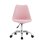 Silla de escritorio Adec Enjoy base metálica altura regulable blanco rosa