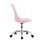 Silla de escritorio Adec Enjoy base metálica altura regulable blanco rosa