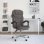 VidaXL Simos Silla de Oficina Reclinable con Altura Ajustable Gris Oscuro