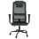 VidaXL Amapola Silla de Oficina con Altura Ajustable Negro