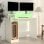 VidaXL Campoamor Escritorio con Luz LED y Estantes 90x97x45cm Blanco