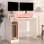 VidaXL Campoamor Escritorio con Luz LED y Estantes 90x97x45cm Blanco