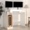 VidaXL Campoamor Escritorio con Luz LED y Estantes 90x97x45cm Blanco