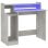 VidaXL Campoamor Escritorio con Luz LED y Estantes 90x97x45cm Gris Hormigón