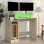VidaXL Campoamor Escritorio con Luz LED y Estantes 90x97x45cm Gris Hormigón