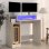 VidaXL Campoamor Escritorio con Luz LED y Estantes 90x97x45cm Gris Hormigón
