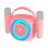 Cool Mini Karaoke Party Altavoz Bluetooth Portátil 6W + 2 Micrófonos Rosa