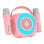 Cool Mini Karaoke Party Altavoz Bluetooth Portátil 6W + 2 Micrófonos Rosa